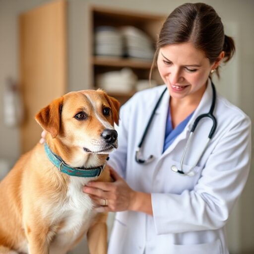 Doctor treating pet