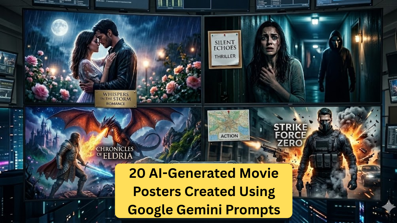 20 AI Generated Movie Posters Created Using Google Gemini Prompts 20 AI Generated Movie Posters Created Using Google Gemini Prompts