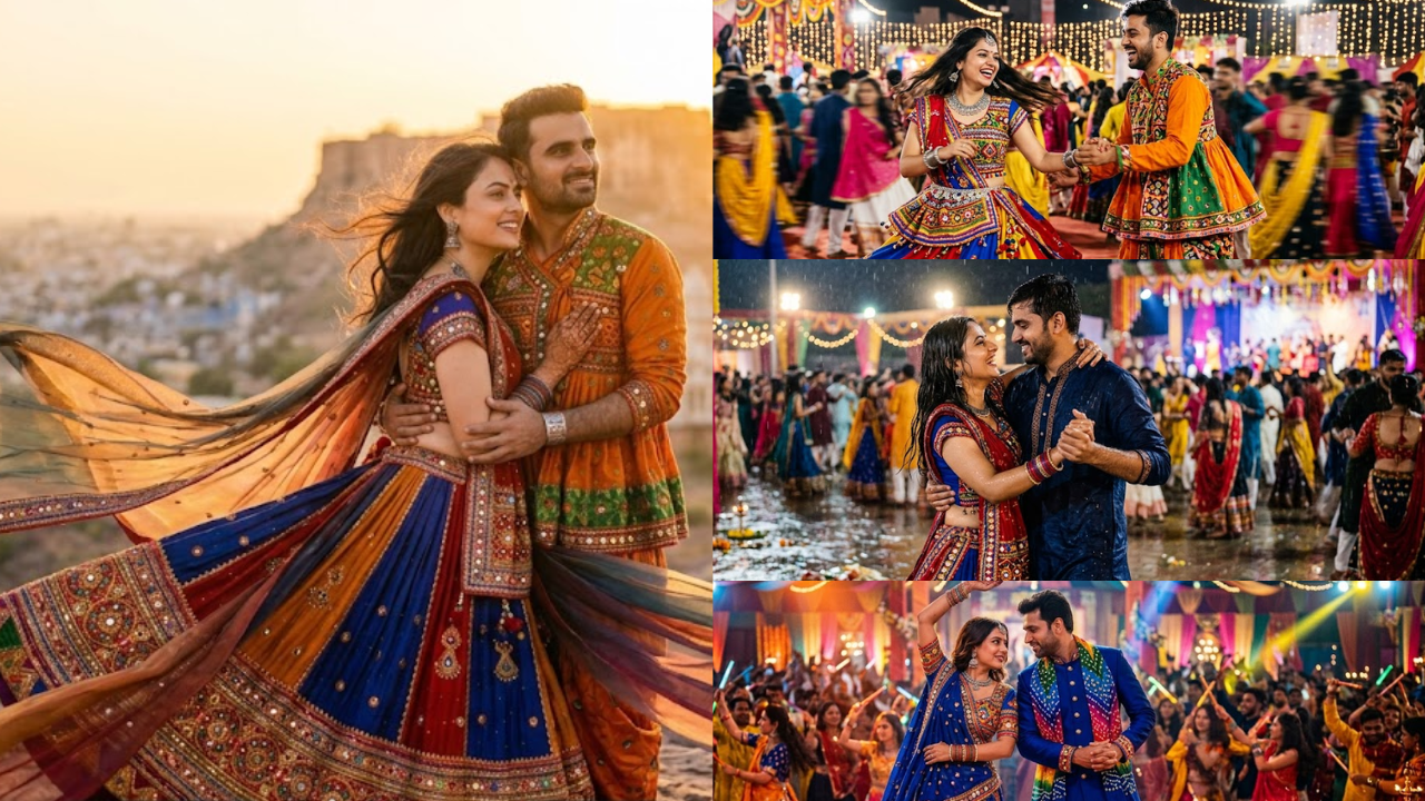 Navratri Couple AI Prompts