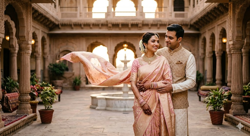 Saree Drape Magic – Royal Haveli Romance