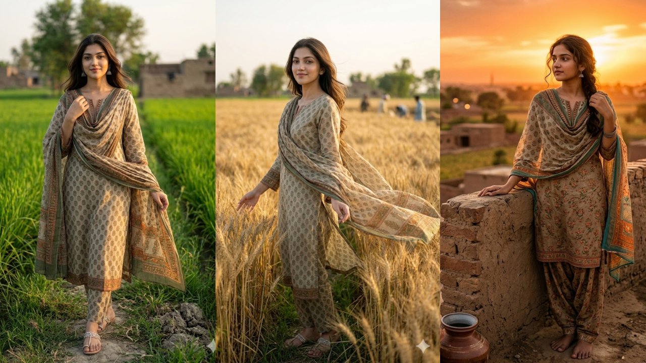 Best Gemini Prompt Pakistani Village Girl Look