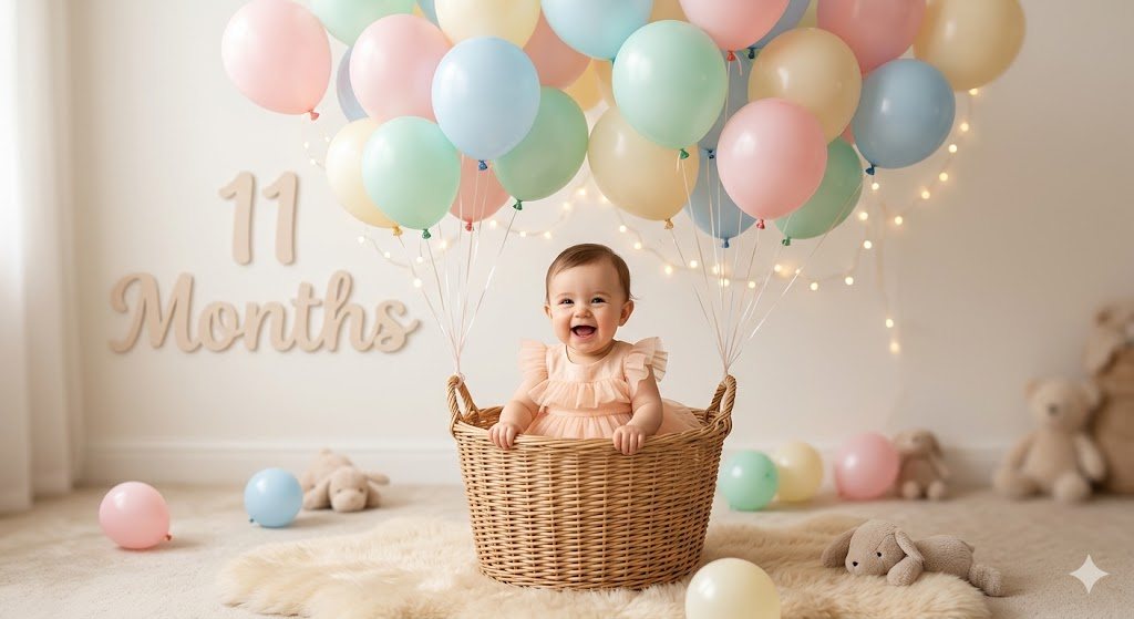 11th Month Celebration Balloon Theme
