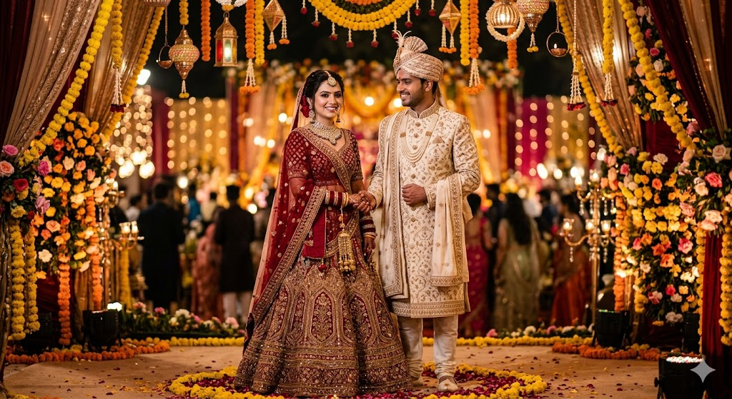 Traditional Festive Couple Portrait