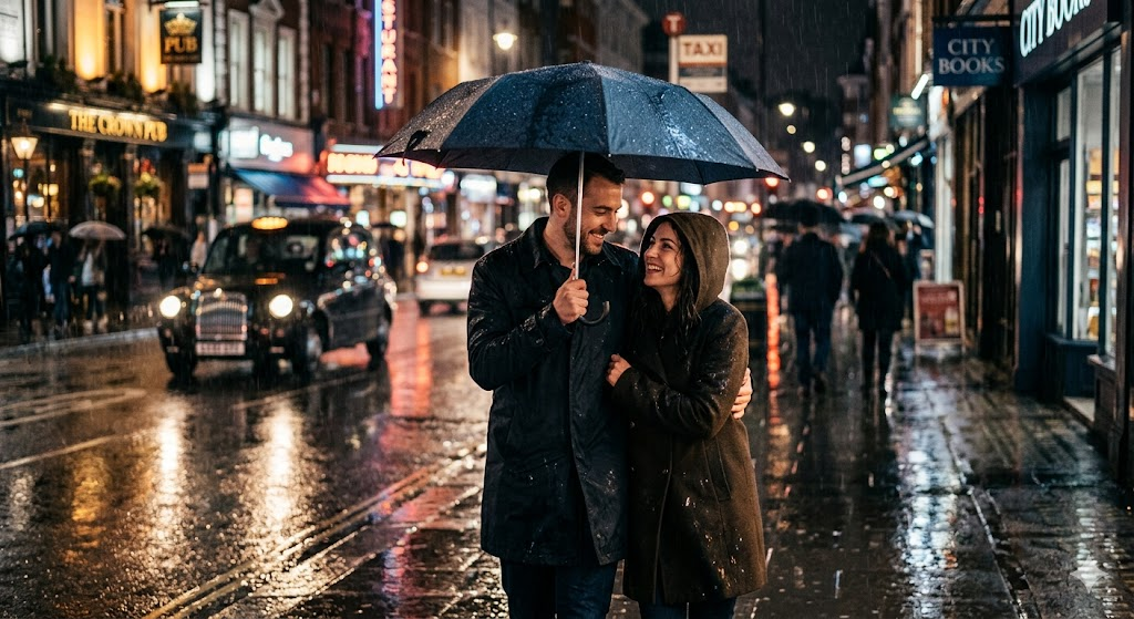 Rainy Love Scene